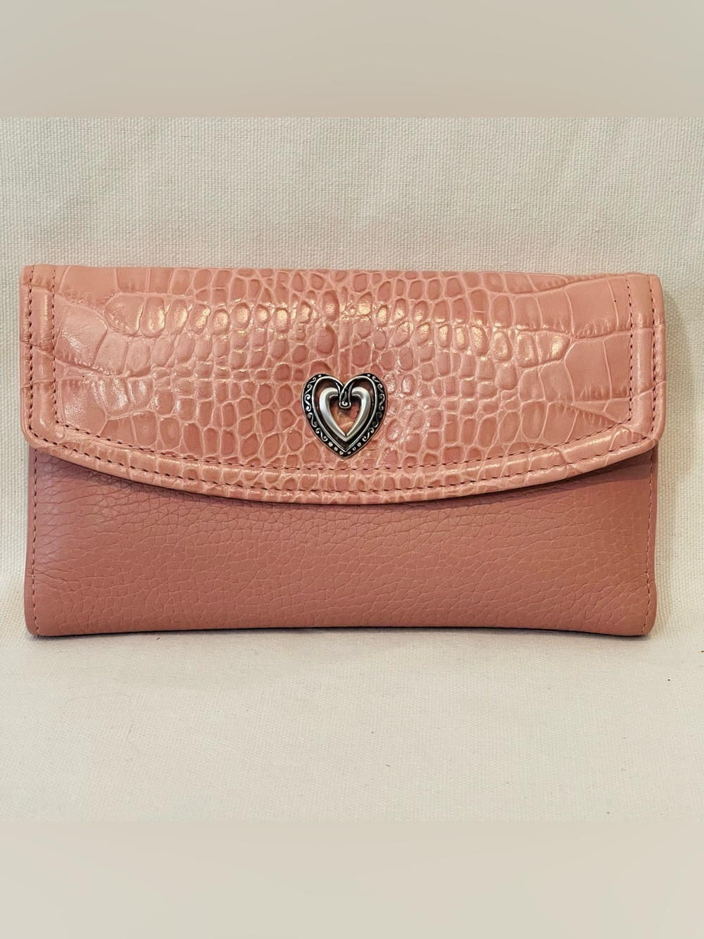 Brighton Pink Crocodile Leather Wallet NWOT